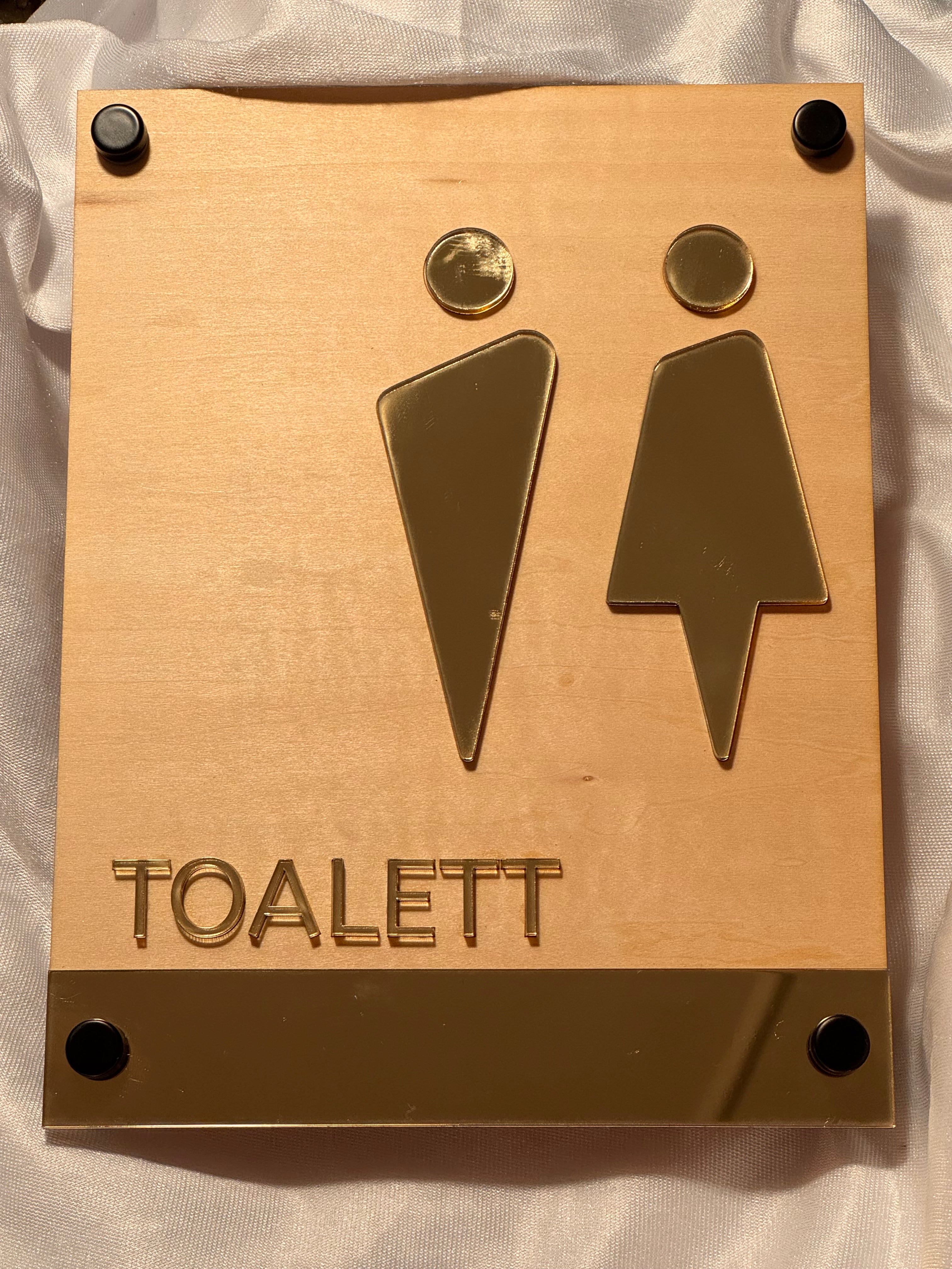 Toalettskilt stort